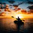 Canoe in sunset